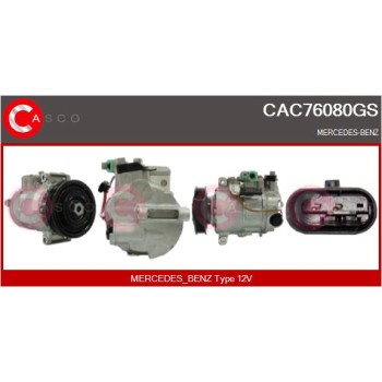 Compresor, aire acondicionado - CASCO CAC76080GS