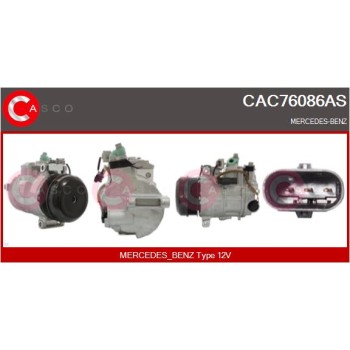 Compresor, aire acondicionado - CASCO CAC76086AS