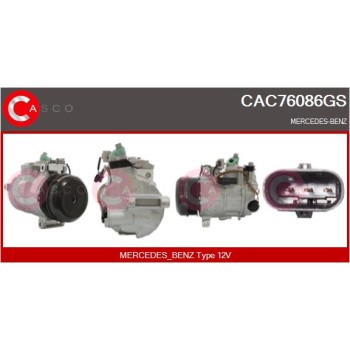 Compresor, aire acondicionado - CASCO CAC76086GS