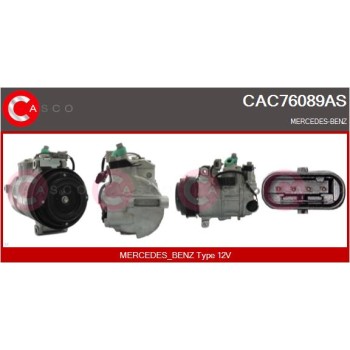 Compresor, aire acondicionado - CASCO CAC76089AS