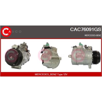 Compresor, aire acondicionado - CASCO CAC76091GS