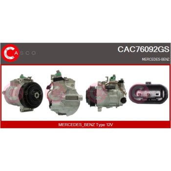 Compresor, aire acondicionado - CASCO CAC76092GS
