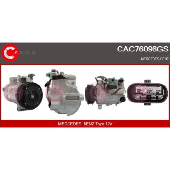 Compresor, aire acondicionado - CASCO CAC76096GS