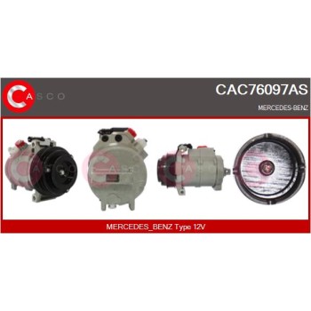 Compresor, aire acondicionado - CASCO CAC76097AS