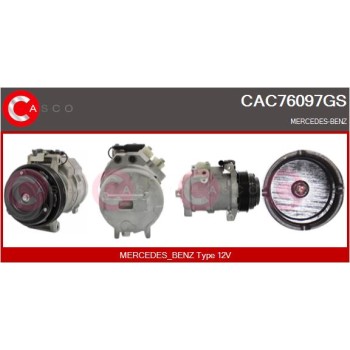 Compresor, aire acondicionado - CASCO CAC76097GS