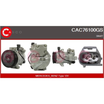 Compresor, aire acondicionado - CASCO CAC76100GS