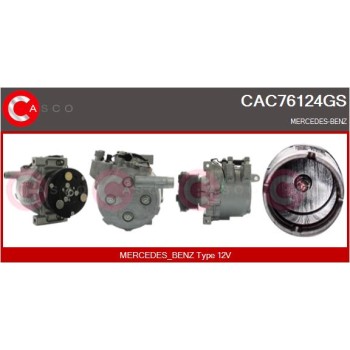 Compresor, aire acondicionado - CASCO CAC76124GS