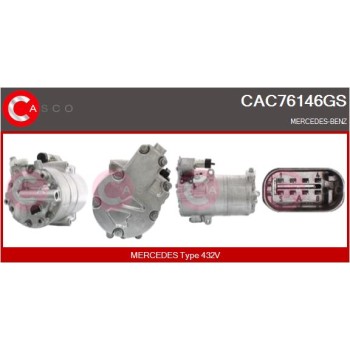 Compresor, aire acondicionado - CASCO CAC76146GS