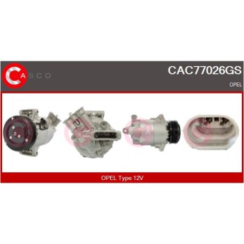 Compresor, aire acondicionado - CASCO CAC77026GS