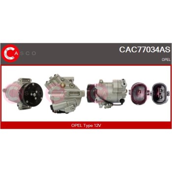 Compresor, aire acondicionado - CASCO CAC77034AS