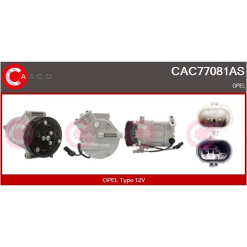 Compresor, aire acondicionado - CASCO CAC77081AS
