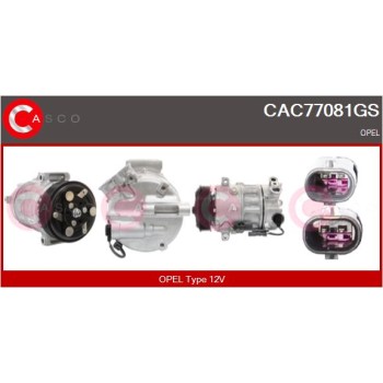 Compresor, aire acondicionado - CASCO CAC77081GS