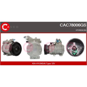 Compresor, aire acondicionado - CASCO CAC78006GS