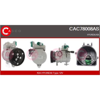 Compresor, aire acondicionado - CASCO CAC78008AS
