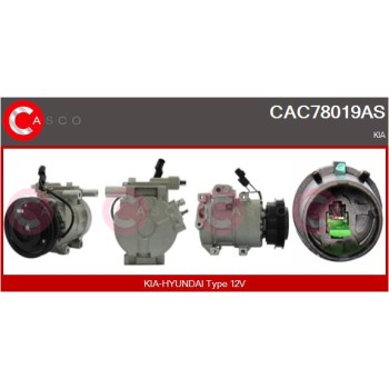 Compresor, aire acondicionado - CASCO CAC78019AS