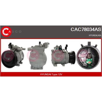 Compresor, aire acondicionado - CASCO CAC78034AS