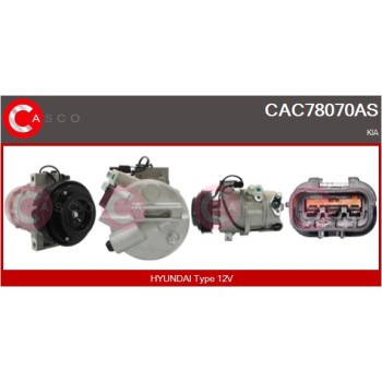 Compresor, aire acondicionado - CASCO CAC78070AS