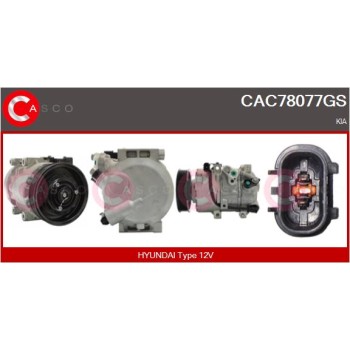 Compresor, aire acondicionado - CASCO CAC78077GS