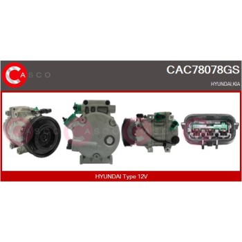 Compresor, aire acondicionado - CASCO CAC78078GS
