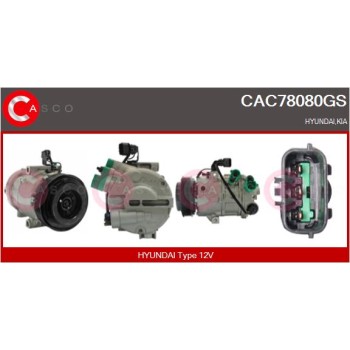 Compresor, aire acondicionado - CASCO CAC78080GS