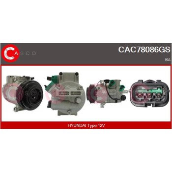 Compresor, aire acondicionado - CASCO CAC78086GS