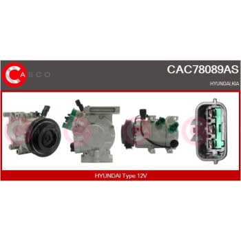 Compresor, aire acondicionado - CASCO CAC78089AS