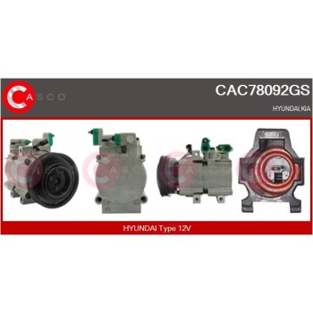 Compresor, aire acondicionado - CASCO CAC78092GS