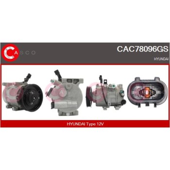 Compresor, aire acondicionado - CASCO CAC78096GS