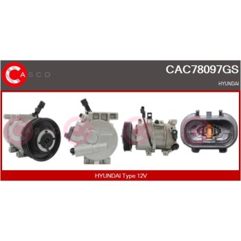 Compresor, aire acondicionado - CASCO CAC78097GS