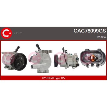 Compresor, aire acondicionado - CASCO CAC78099GS