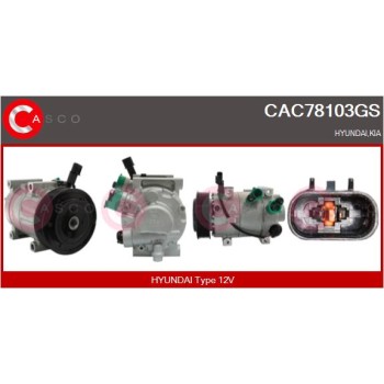 Compresor, aire acondicionado - CASCO CAC78103GS
