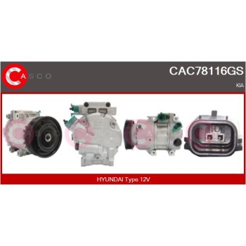 Compresor, aire acondicionado - CASCO CAC78116GS
