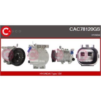 Compresor, aire acondicionado - CASCO CAC78120GS