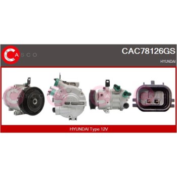 Compresor, aire acondicionado - CASCO CAC78126GS