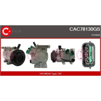 Compresor, aire acondicionado - CASCO CAC78130GS