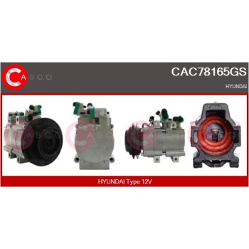 Compresor, aire acondicionado - CASCO CAC78165GS