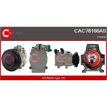 Compresor, aire acondicionado - CASCO CAC78166AS