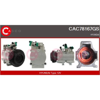 Compresor, aire acondicionado - CASCO CAC78167GS