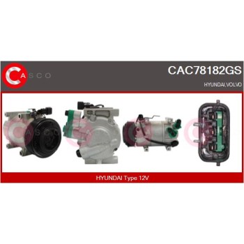 Compresor, aire acondicionado - CASCO CAC78182GS