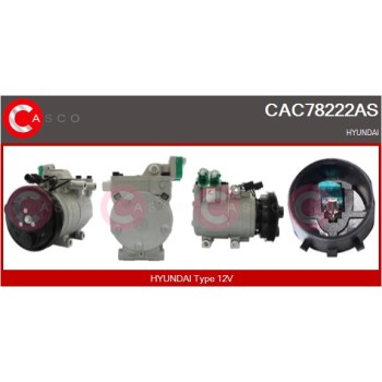 Compresor, aire acondicionado - CASCO CAC78222AS