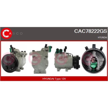 Compresor, aire acondicionado - CASCO CAC78222GS