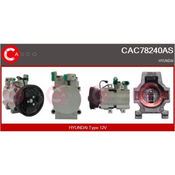 Compresor, aire acondicionado - CASCO CAC78240AS