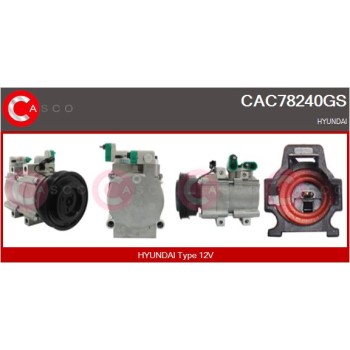 Compresor, aire acondicionado - CASCO CAC78240GS