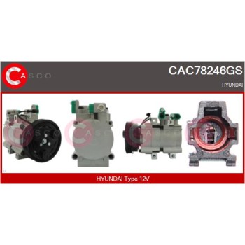 Compresor, aire acondicionado - CASCO CAC78246GS
