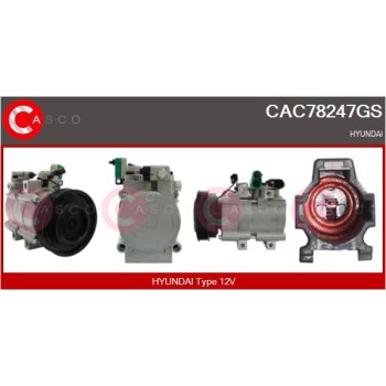 Compresor, aire acondicionado - CASCO CAC78247GS