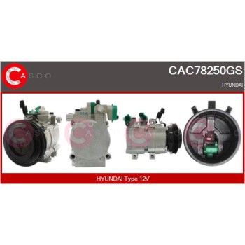 Compresor, aire acondicionado - CASCO CAC78250GS