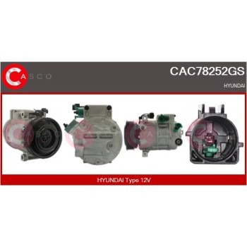 Compresor, aire acondicionado - CASCO CAC78252GS