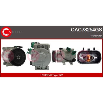 Compresor, aire acondicionado - CASCO CAC78254GS