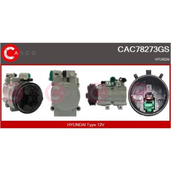 Compresor, aire acondicionado - CASCO CAC78273GS