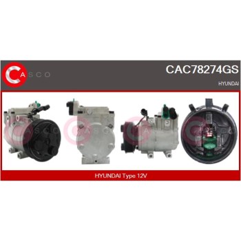 Compresor, aire acondicionado - CASCO CAC78274GS